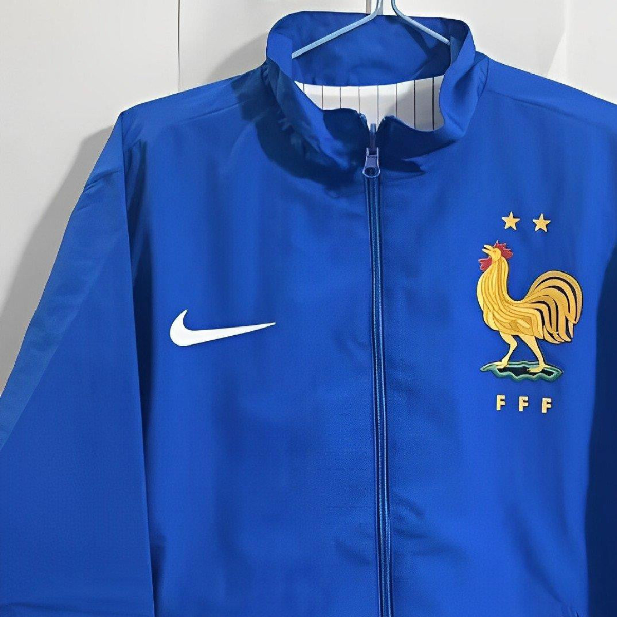 2024 France Blue/White Reversible Full Zipper Jacket