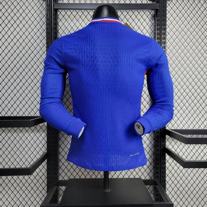 Player Version 2024 France Home Long Sleeve Jersey
