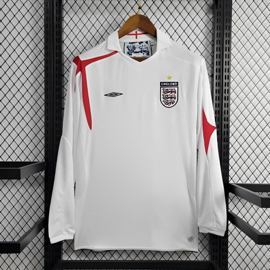 Retro 2006 England Home Long Sleeve Jersey