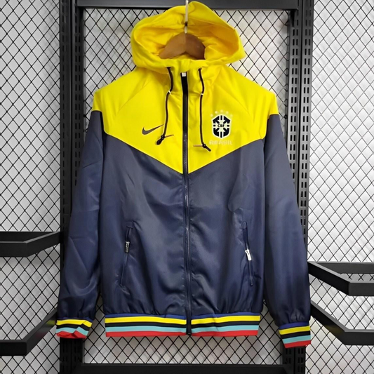 2024 Brazil Navy/Yellow Windbreaker