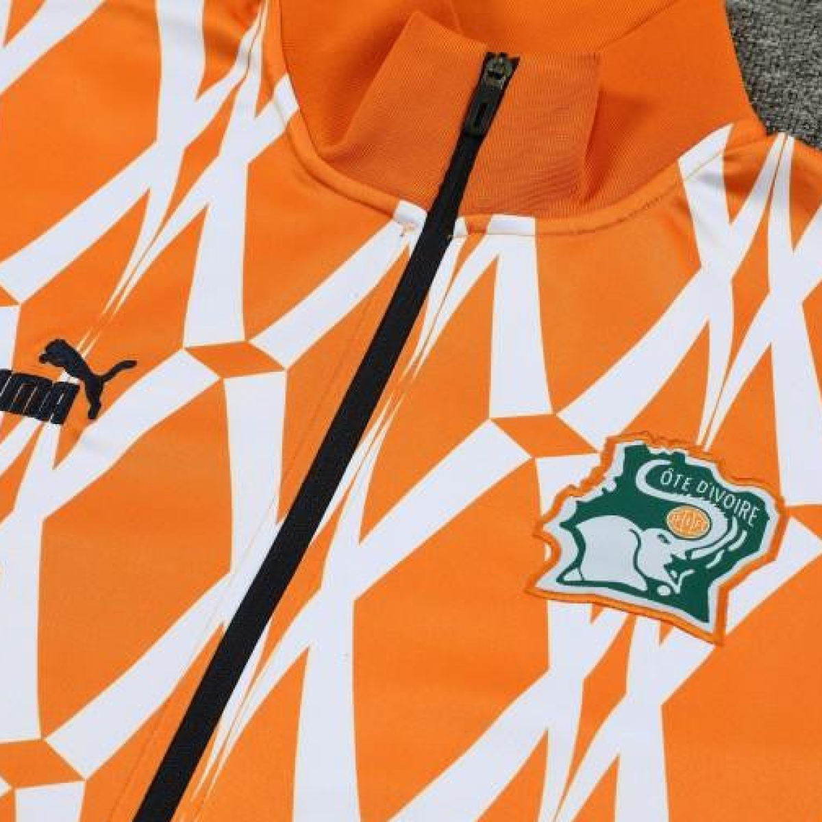 2024 Ivory Coast Orange  Full Zipper Hoodie Jacket+Pants