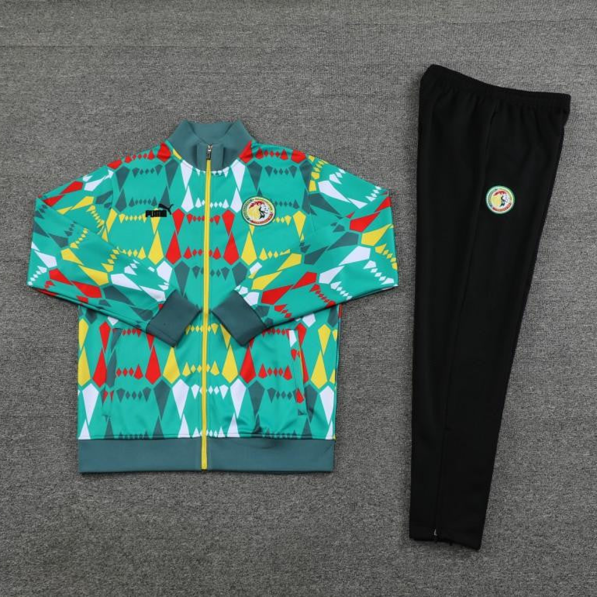 2024 Senegal Green Full Zipper Hoodie Jacket+Pants