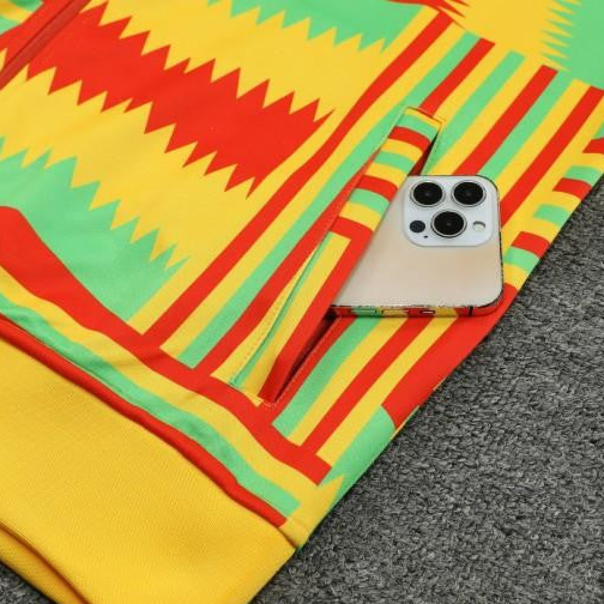 2024 Ghana Yellow  Full Zipper Hoodie Jacket+Pants