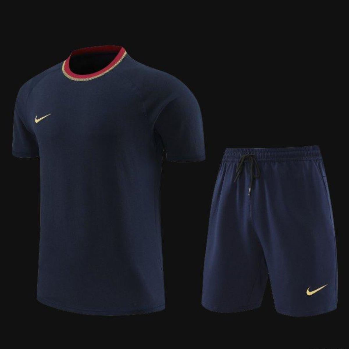 2024 Nike Navy Cotton Short Sleeve Jersey+Shorts