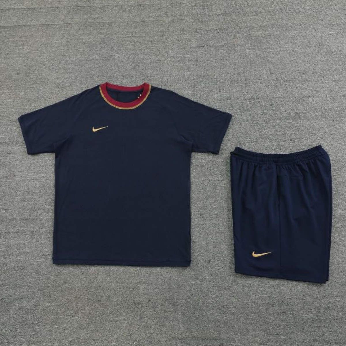 2024 Nike Navy Cotton Short Sleeve Jersey+Shorts