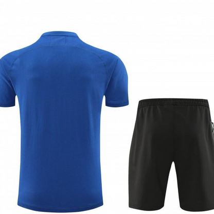 2024 Nike Blue Cotton Short Sleeve Jersey+Shorts