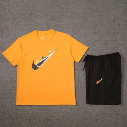 2024 Nike Yellow Cotton Short Sleeve Jersey+Shorts