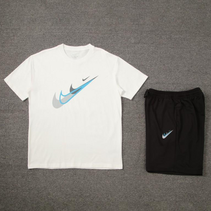 2024 Nike White Cotton Short Sleeve Jersey+Shorts
