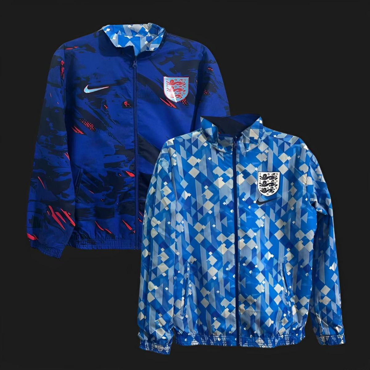 2024 England Reversible Blue/Navy Full Zipper Jacket