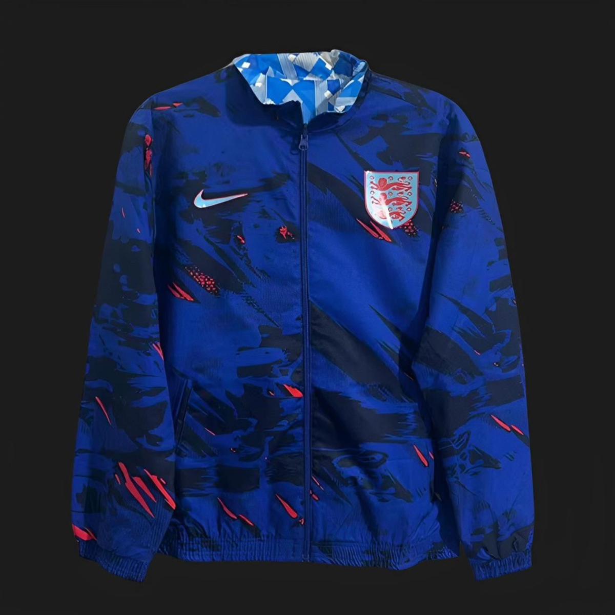 2024 England Reversible Blue/Navy Full Zipper Jacket
