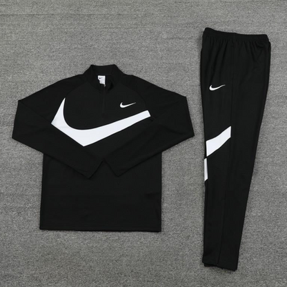 2024 Nike Black/White Half Zipper Jacket+Pants