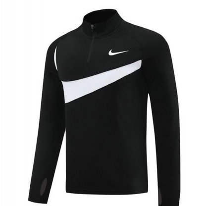 2024 Nike Black/White Half Zipper Jacket+Pants