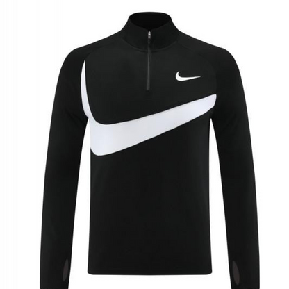 2024 Nike Black/White Half Zipper Jacket+Pants