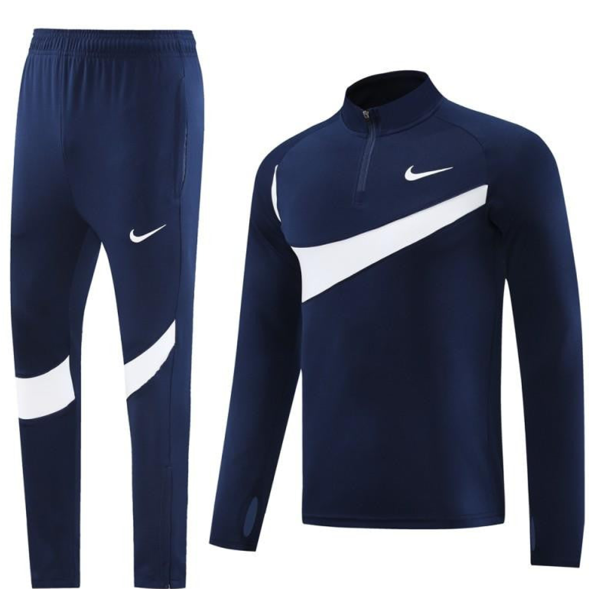 2024 Nike Navy/White Half Zipper Jacket+Pants