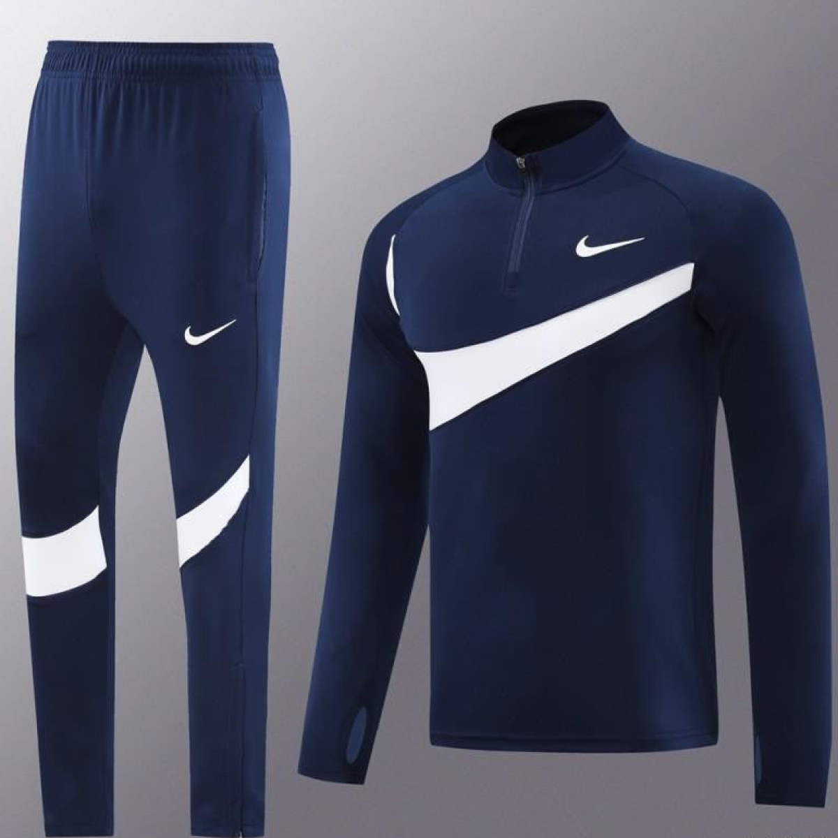 2024 Nike Navy/White Half Zipper Jacket+Pants