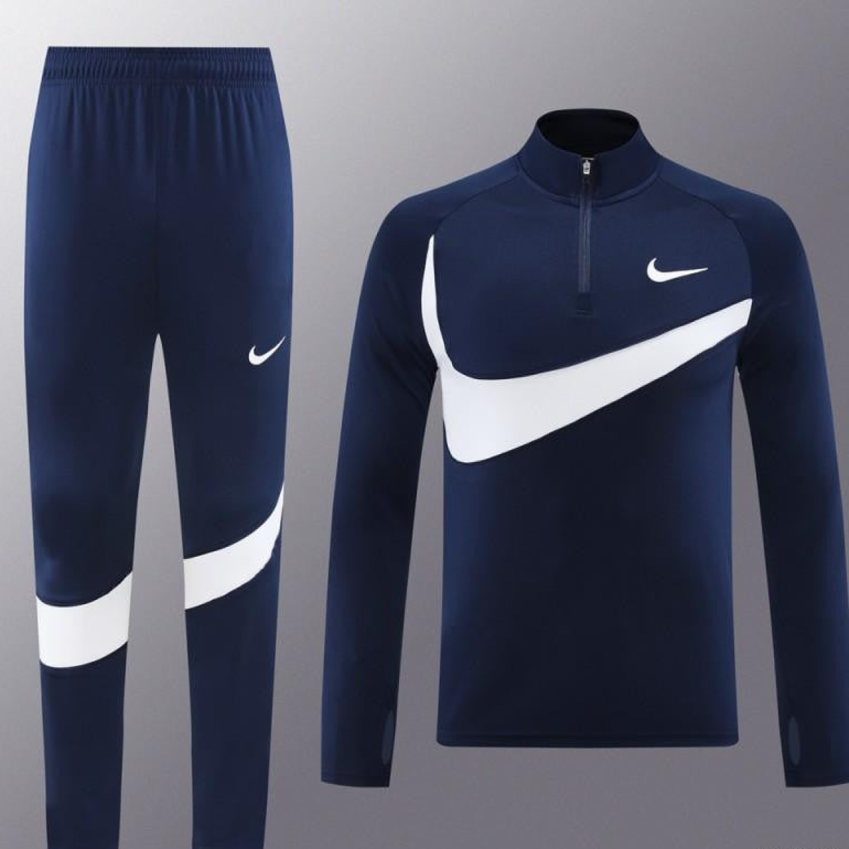 2024 Nike Navy/White Half Zipper Jacket+Pants
