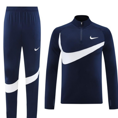 2024 Nike Navy/White Half Zipper Jacket+Pants