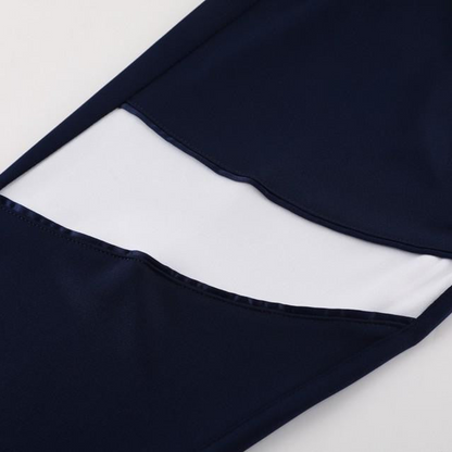 2024 Nike Navy/White Half Zipper Jacket+Pants