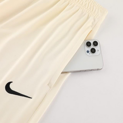 2024 Nike Light Yellow/Black Half Zipper Jacket+Pants