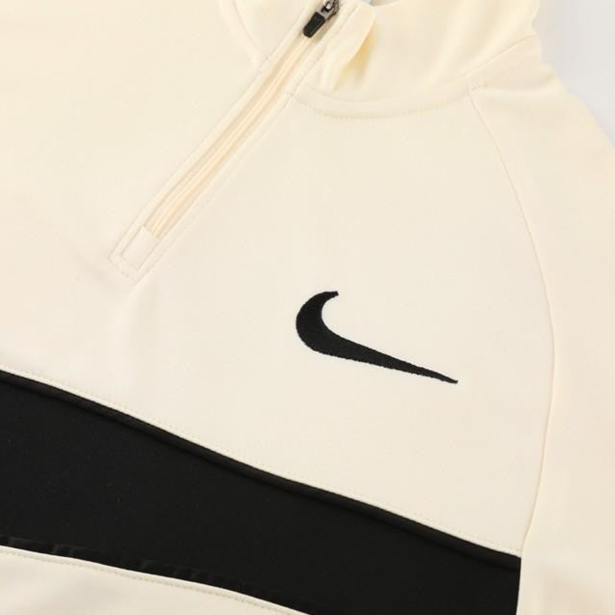 2024 Nike Light Yellow/Black Half Zipper Jacket+Pants