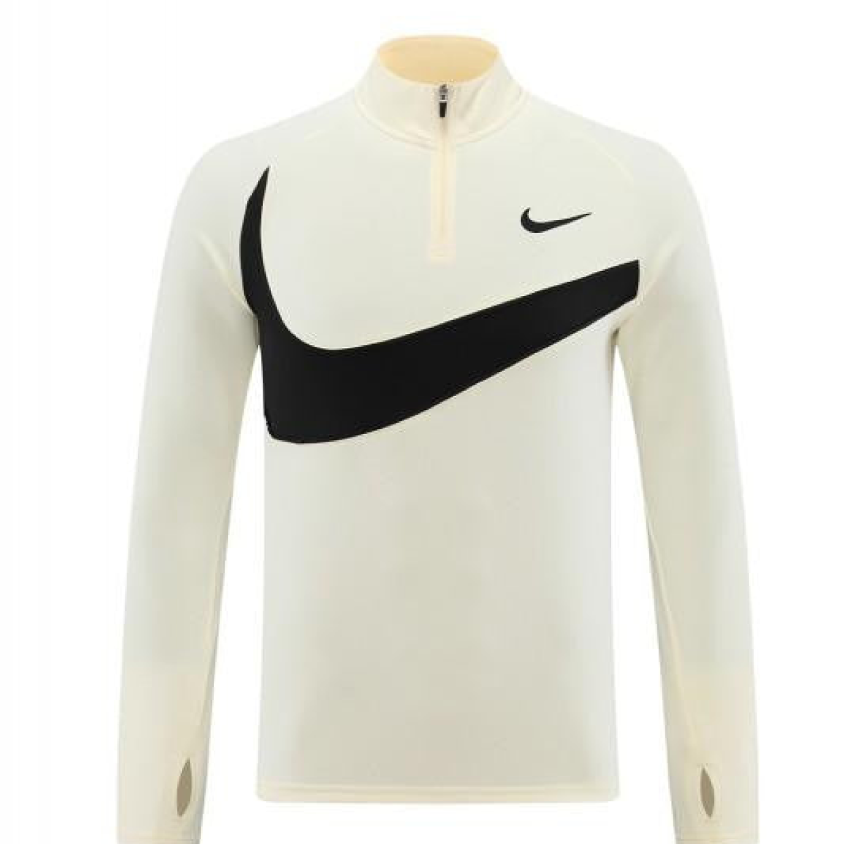 2024 Nike Light Yellow/Black Half Zipper Jacket+Pants
