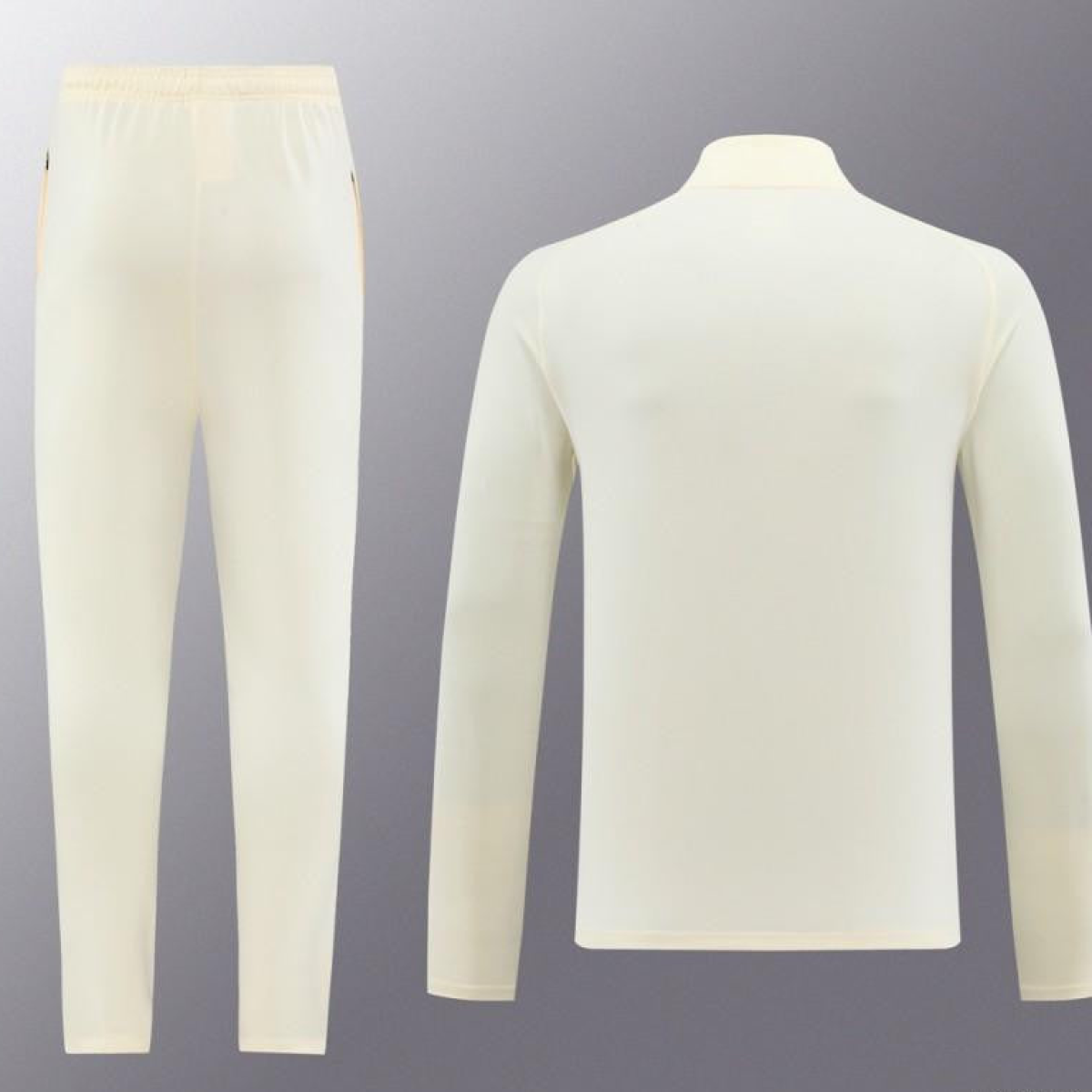 2024 Nike Light Yellow/Black Half Zipper Jacket+Pants