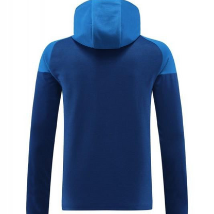 23/24 Olympique Marseille Blue Full Zipper Hoodie Jacket+Pants