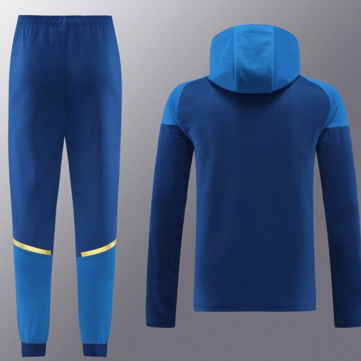 23/24 Olympique Marseille Blue Full Zipper Hoodie Jacket+Pants