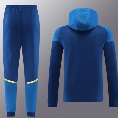 23/24 Olympique Marseille Blue Full Zipper Hoodie Jacket+Pants