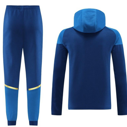 23/24 Olympique Marseille Blue Full Zipper Hoodie Jacket+Pants