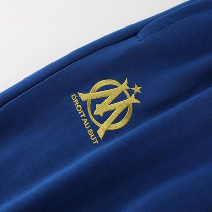 23/24 Olympique Marseille Blue Full Zipper Hoodie Jacket+Pants