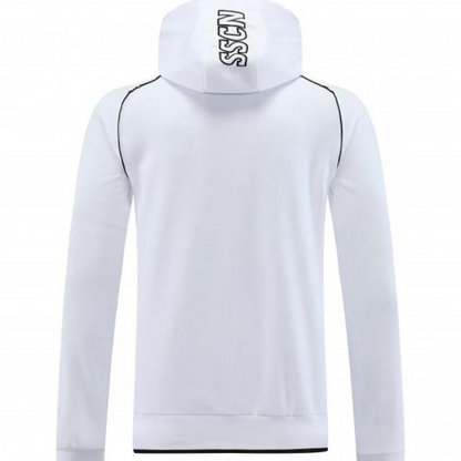 23/24 Napoli White Full Zipper Hoodie Jacket+Pants