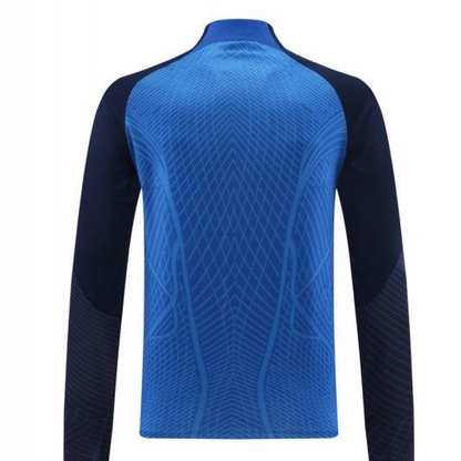 2024 Nike Blue/Navy Half Zipper Jacket+Pants