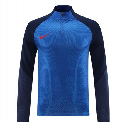 2024 Nike Blue/Navy Half Zipper Jacket+Pants