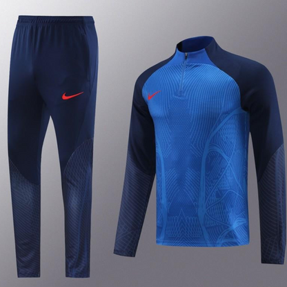 2024 Nike Blue/Navy Half Zipper Jacket+Pants
