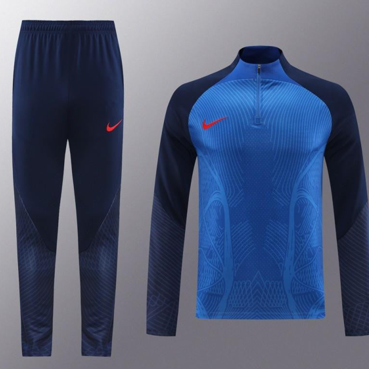 2024 Nike Blue/Navy Half Zipper Jacket+Pants