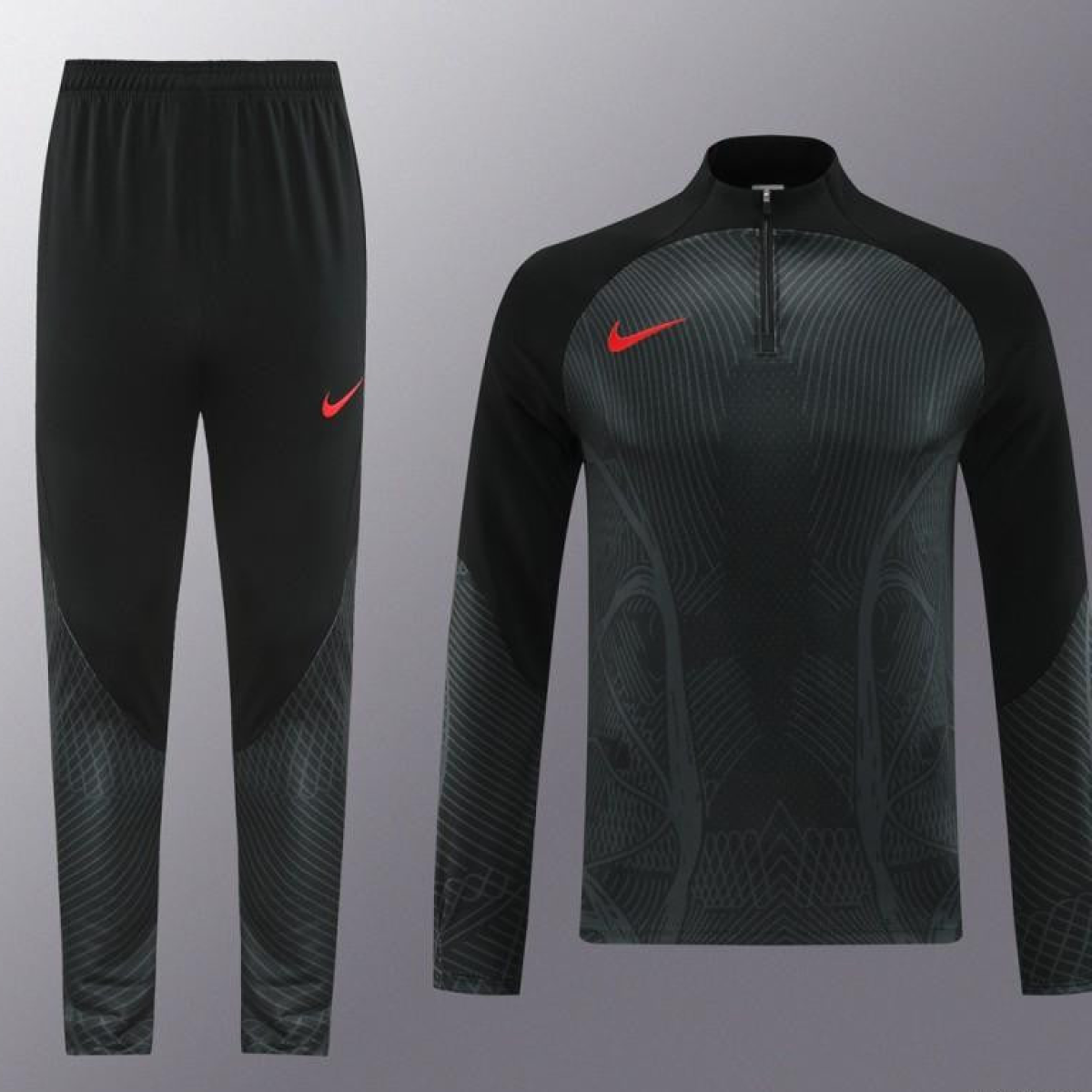 2024 Nike Black Half Zipper Jacket+Pants