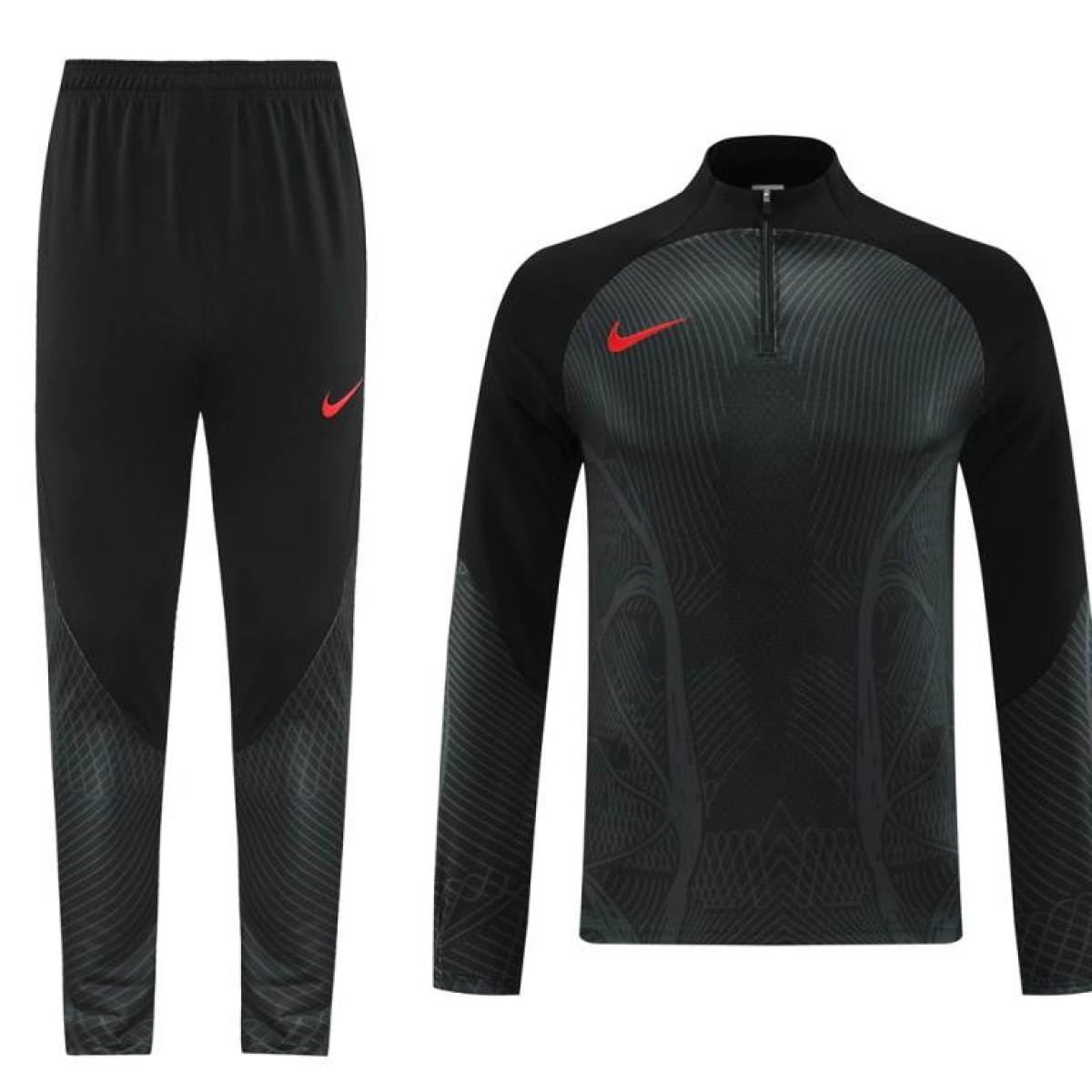 2024 Nike Black Half Zipper Jacket+Pants