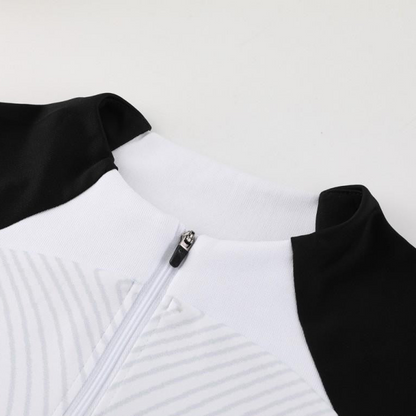 2024 Nike White/Black Half Zipper Jacket+Pants