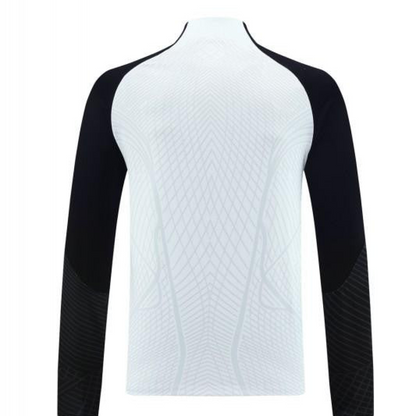 2024 Nike White/Black Half Zipper Jacket+Pants