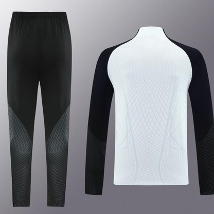 2024 Nike White/Black Half Zipper Jacket+Pants