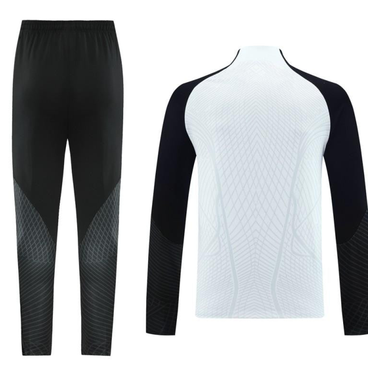 2024 Nike White/Black Half Zipper Jacket+Pants