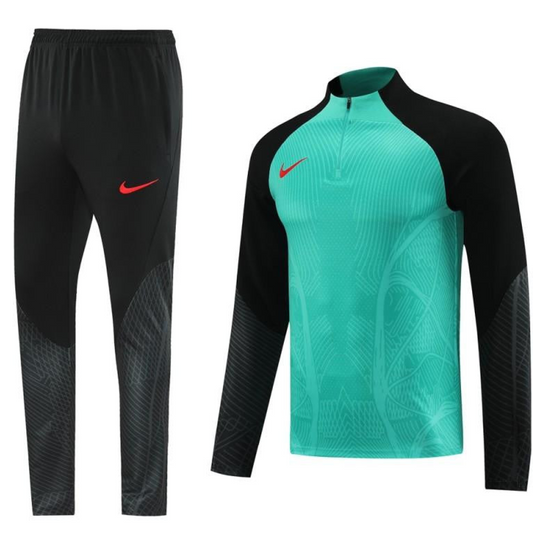 2024 Nike Green/Black Half Zipper Jacket+Pants