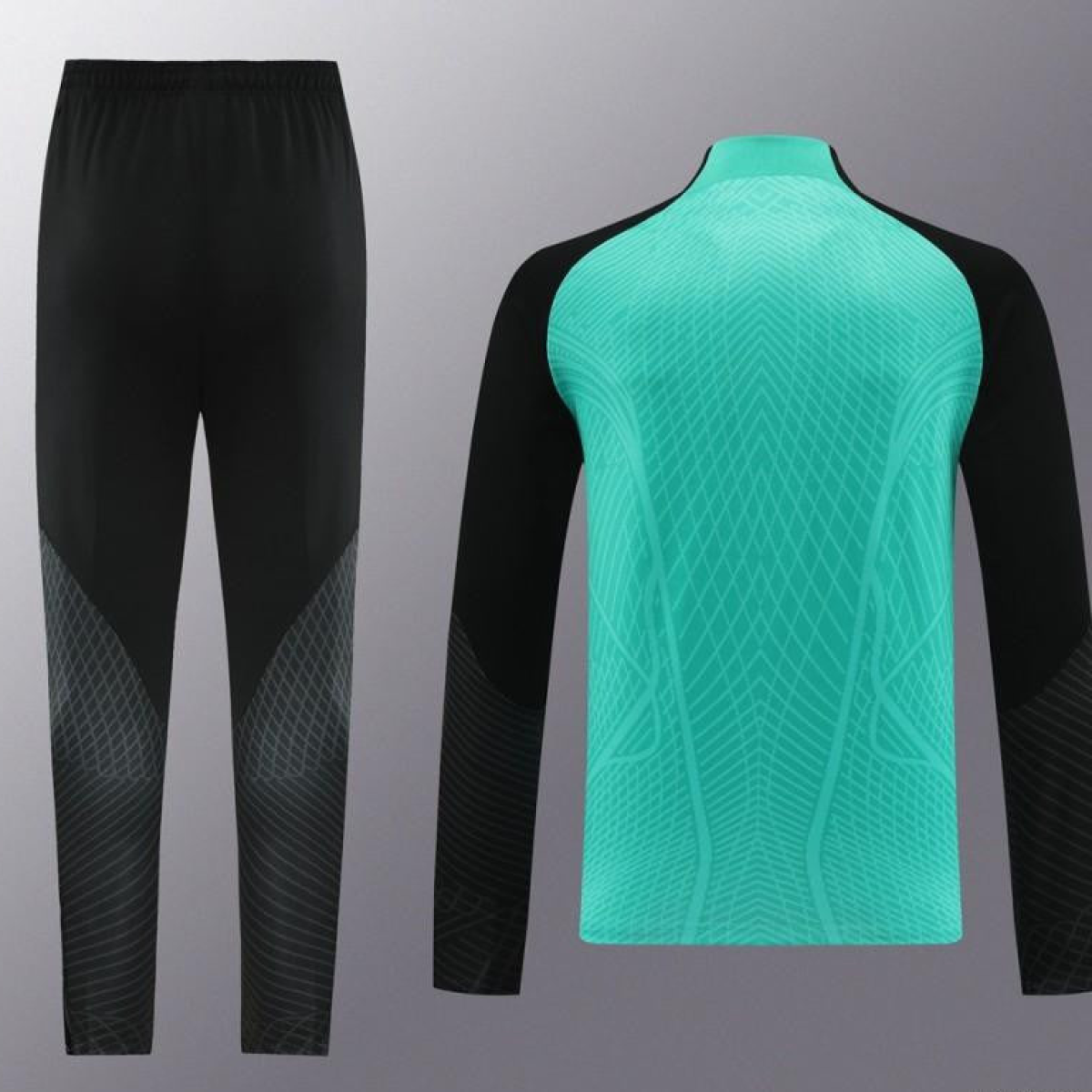 2024 Nike Green/Black Half Zipper Jacket+Pants