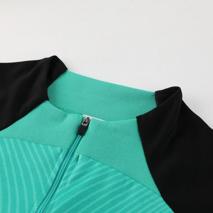 2024 Nike Green/Black Half Zipper Jacket+Pants