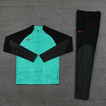 2024 Nike Green/Black Half Zipper Jacket+Pants