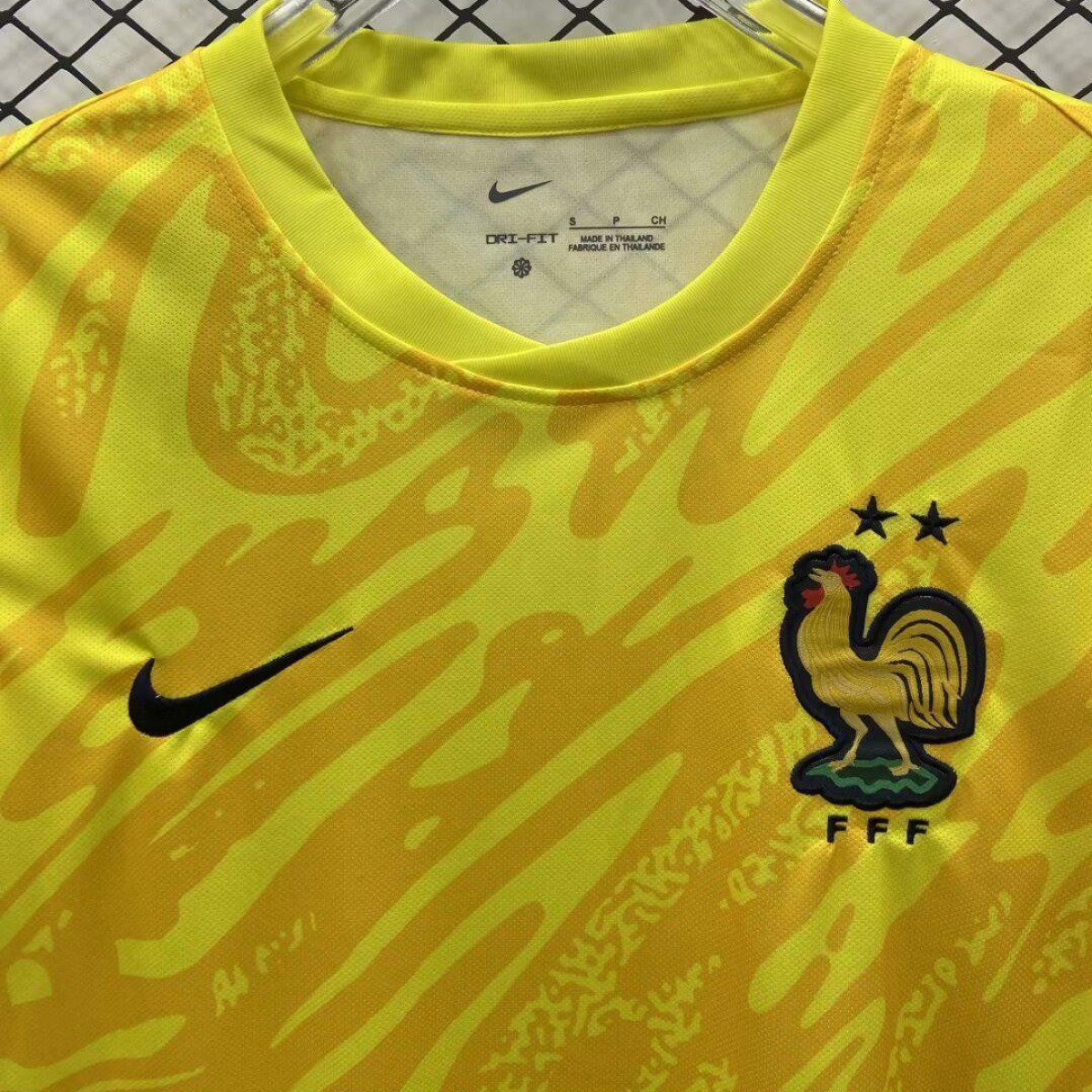 2024 France Yellow Goalkeeper Jersey