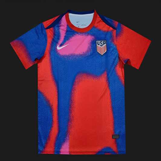 2024 USA Copa America Pre-Match Red/Blue Jersey