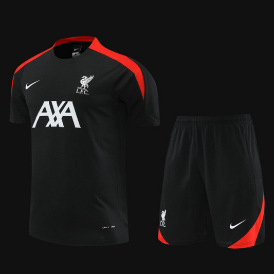24/25 Liverpool Black Short Sleeve Jeresy+Shorts