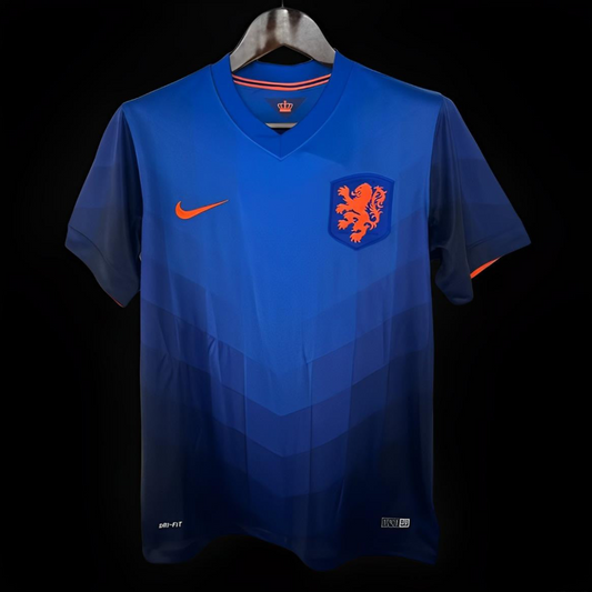 Retro 2014 Netherlands Away Blue Jersey